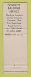 Matchbook Cover - Dixon National Bank IL WEAR