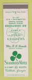 Matchbook Cover - Shamrock Hotel Valdosta GA