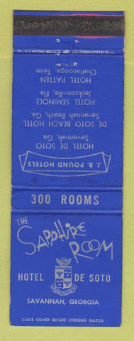Matchbook Cover - Hotel De Soto Savannah GA WEAR