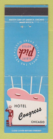 Matchbook Cover - Hotel Congress Chicago IL Albert Pick