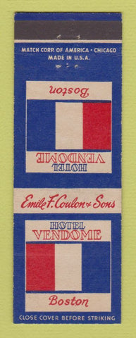 Matchbook Cover - Hotel Vendome Boston MA