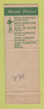 Matchbook Cover - Hotel Emerson Baltimore MD Meyer Hotels