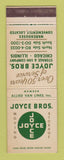 Matchbook Cover - Joyce Bros Storage Moving Chicago IL WEAR