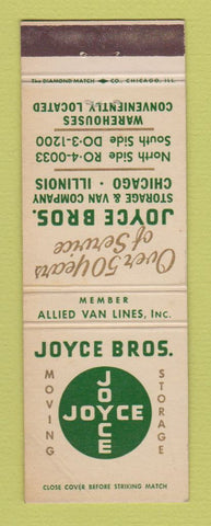 Matchbook Cover - Joyce Bros Storage Moving Chicago IL WEAR
