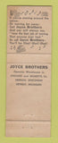 Matchbook Cover - Joyce Bros Storage Moving Chicago IL WEAR