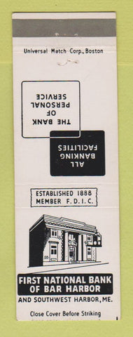 Matchbook Cover - First National Bank of Bar Harbor ME