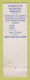 Matchbook Cover - State Bank of East Moline IL
