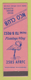 Matchbook Cover - NCO Club Miad Miami FL Flamingo Wing military