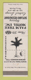 Matchbook Cover - Palm Tree Motel Skyland Restaurant Perry FL CREASED