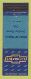 Matchbook Cover - Bishop Bros Chevrolet Bowling Green OH WEAR
