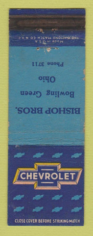 Matchbook Cover - Bishop Bros Chevrolet Bowling Green OH WEAR