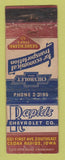 Matchbook Cover - Rapids Chevrolet Cedar Rapids IA Seiberling Tires WORN