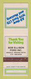 Matchbook Cover - 1979 Ford Mustang LTD Bob Ellison Angola IN