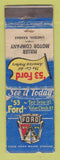 Matchbook Cover - 1953 Ford Miller Motors Lincoln KS WORN