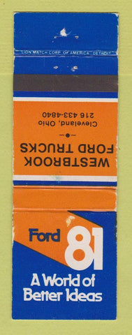 Matchbook Cover - 1981 Ford Westbrook Cleveland OH WEAR