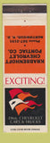 Matchbook Cover - 1966 Chevrolet Krabbenhoft Pontiac Northwood ND CREASED