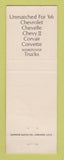 Matchbook Cover - 1966 Chevrolet Krabbenhoft Pontiac Northwood ND CREASED