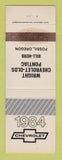 Matchbook Cover - 1984 Chevrolet Wright Oldsmobile Pontiac Fossil OR STAINED