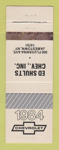 Matchbook Cover - 1984 Chevrolet Ed Shults Jamestown NY WEAR