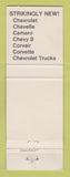Matchbook Cover - 1968 Chevrolet Vaughan Robert Lee TX