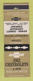 Matchbook Cover - 1962 Chevrolet Bowen Everett Vienna GA WORN