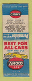 Matchbook Cover - Amoco oil gas Lone Maple Mytheville VA CREASED BOBTAIL