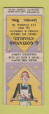 Matchbook Cover - G Gostanian Grocery Ice Cream Lawrence MA DQ POOR BOBTAIL