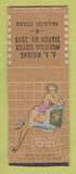 Matchbook Cover - AA Watkins Magnolia oil gas McLean TX pinup WEAR BOBTAIL
