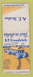 Matchbook Cover - BF Goodrich Tires tractor AE Stratton BOBTAIL