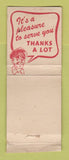 Matchbook Cover - Atlas Tires GU Imperial oil gas Moncton NB WEAR BOBTAIL