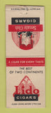Matchbook Cover - Senate Club Cigars Lido tobacco BOBTAIL