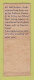 Matchbook Cover - John Barry Parker Boston MA Hall Brothers Chicks BOBTAIL
