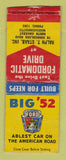 Matchbook Cover - 1952 Ford Ralph Staab North Amherst MA WORN BOBTAIL