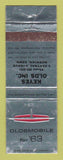 Matchbook Cover - 1963 Oldsmobile Keyes Norwich CT WORN