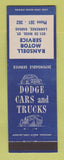 Matchbook Cover - Ransdell Motors Dodge Lawrence KS
