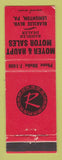 Matchbook Cover - Moyer and Haupt Rambler Lehighton PA WEAR