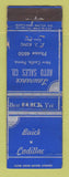 Matchbook Cover - Lawrence Auto Sales Buick Cadillac New Castle PA WORN