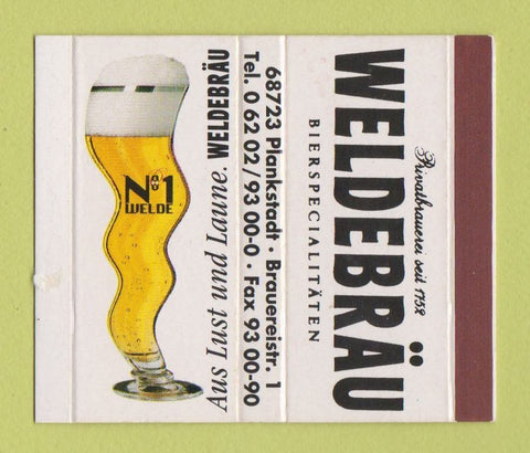 Matchbox - Weldebrau Beer