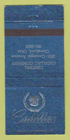 Matchbook Cover - Central Cadillac Cleveland OH WEAR BLUE 30 Strike