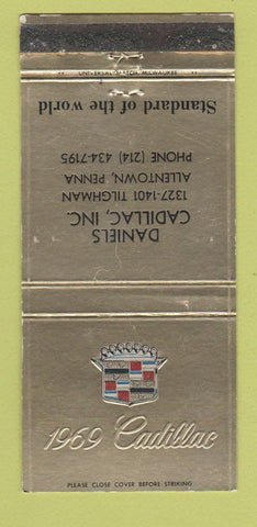 Matchbook Cover - 1969 Cadillac Daniels Allentown PA WEAR 30 Strike