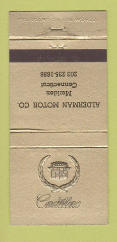 Matchbook Cover - Alderman Motors Cadillac Meriden CT 30 Strike