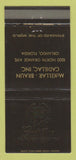 Matchbook Cover - McKellar Braun Cadillac Orlando FL 30 Strike