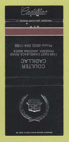 Matchbook Cover - Coulter Cadillac Phoenix AZ 30 Strike