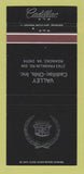 Matchbook Cover - Valley Cadillac Oldsmobile Roanoke VA 30 Strike