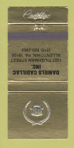 Matchbook Cover - Daniels Cadillac Allentown PA 30 Strike