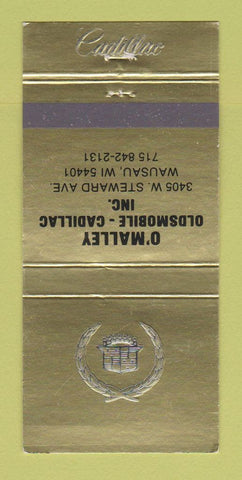 Matchbook Cover - O'Malley Oldsmobile Cadillac Wausau WI 30 Strike