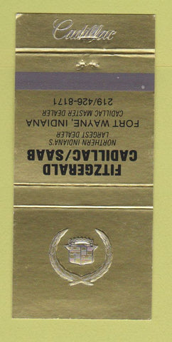 Matchbook Cover - Fitzgerald Cadillac Saab Fort Wayne IN 30 Strike