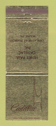 Matchbook Cover - Cadillac Henry Paul Wayne PA