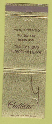Matchbook Cover - Cadillac McKellar Braun Orlando FL