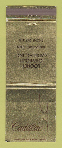 Matchbook Cover - Cadillac Looney Chevrolet Kingsport TN WEAR